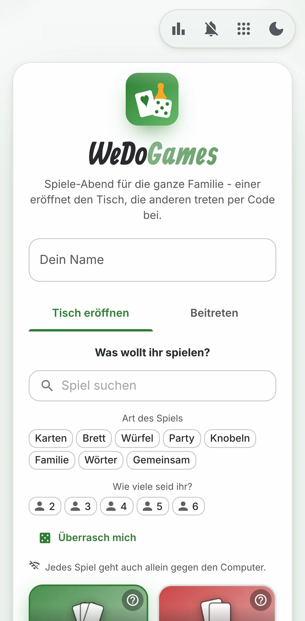 WeDoGames auf dem Handy