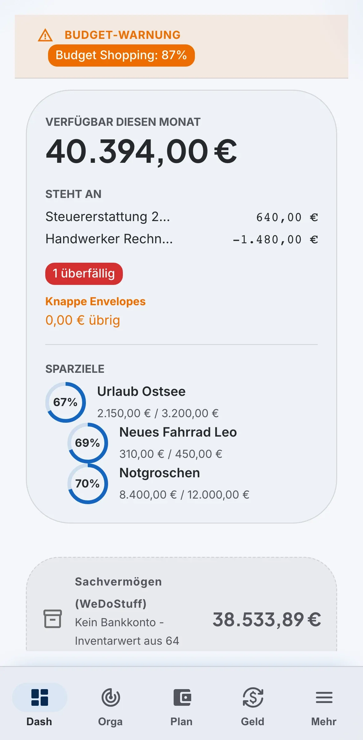 WeDoMoney auf dem Handy